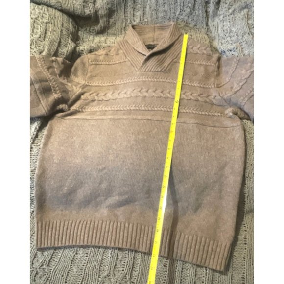 Marc Anthony Knit Sweater Men's Size Large V Neck Thick Sweater - Picture 6 of 11